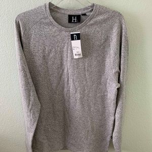 NEW Hilfiger Men's Long Sleeve Shirt Heather Gray
